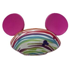 Disney Mickey Mouse Ears Hat‎ Felt Multicolor Pink DISNEYLAND PARK RARE